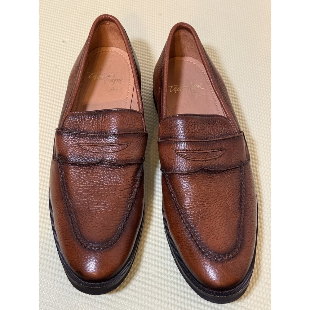 alan payne Cole Penny Brown Leather Loafer Size 10.5 Antique Honey Casual Comfy